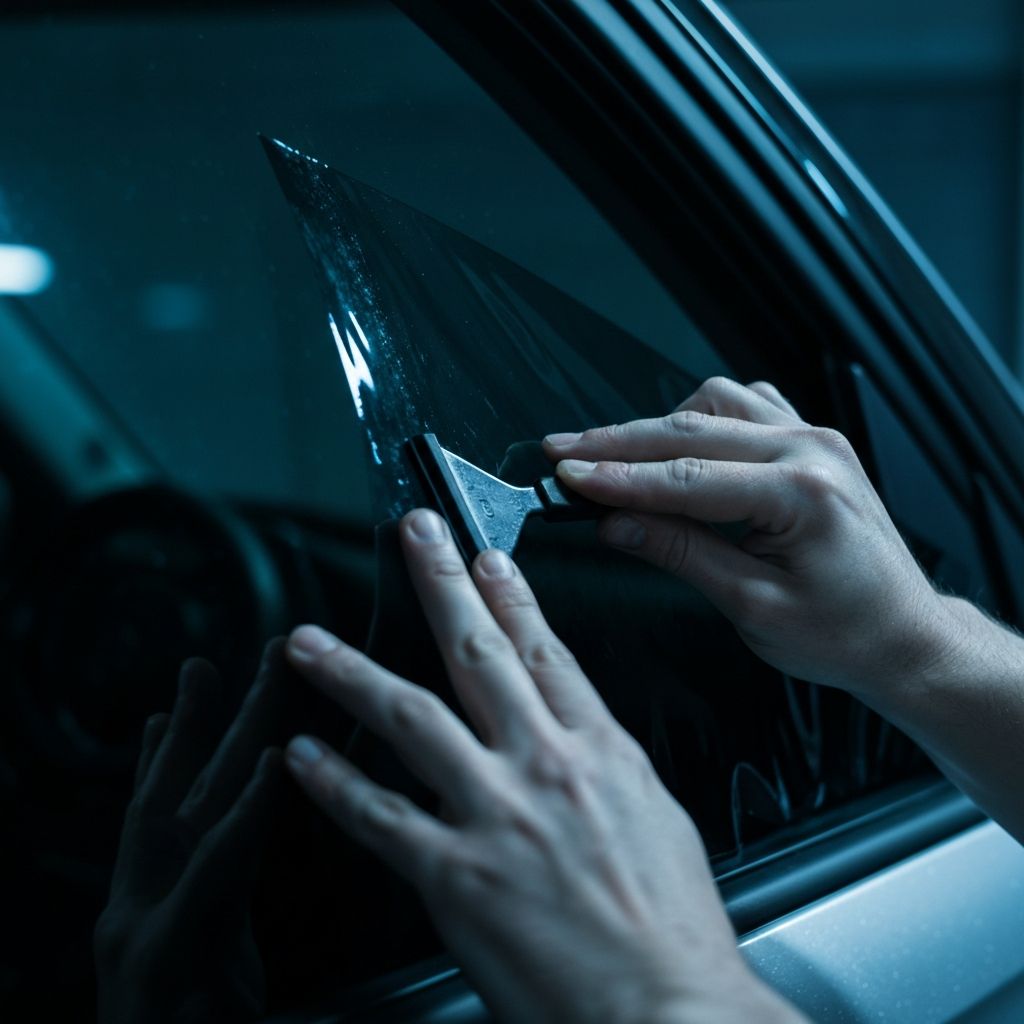 Instalação de película automotiva